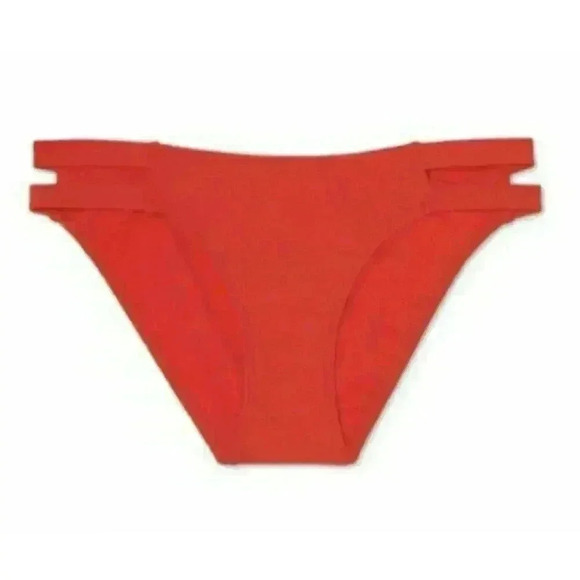 Xhilaration Women's Red Double Straps Cheeky Bikini Swimwear Bottom Extra Large  - Picture 3 of 5
